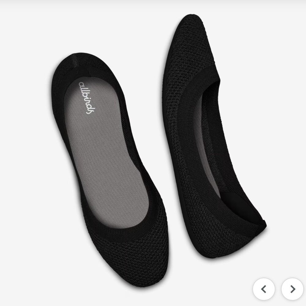 Allbirds Tree Breezers - Jet Black Flats - Size 9